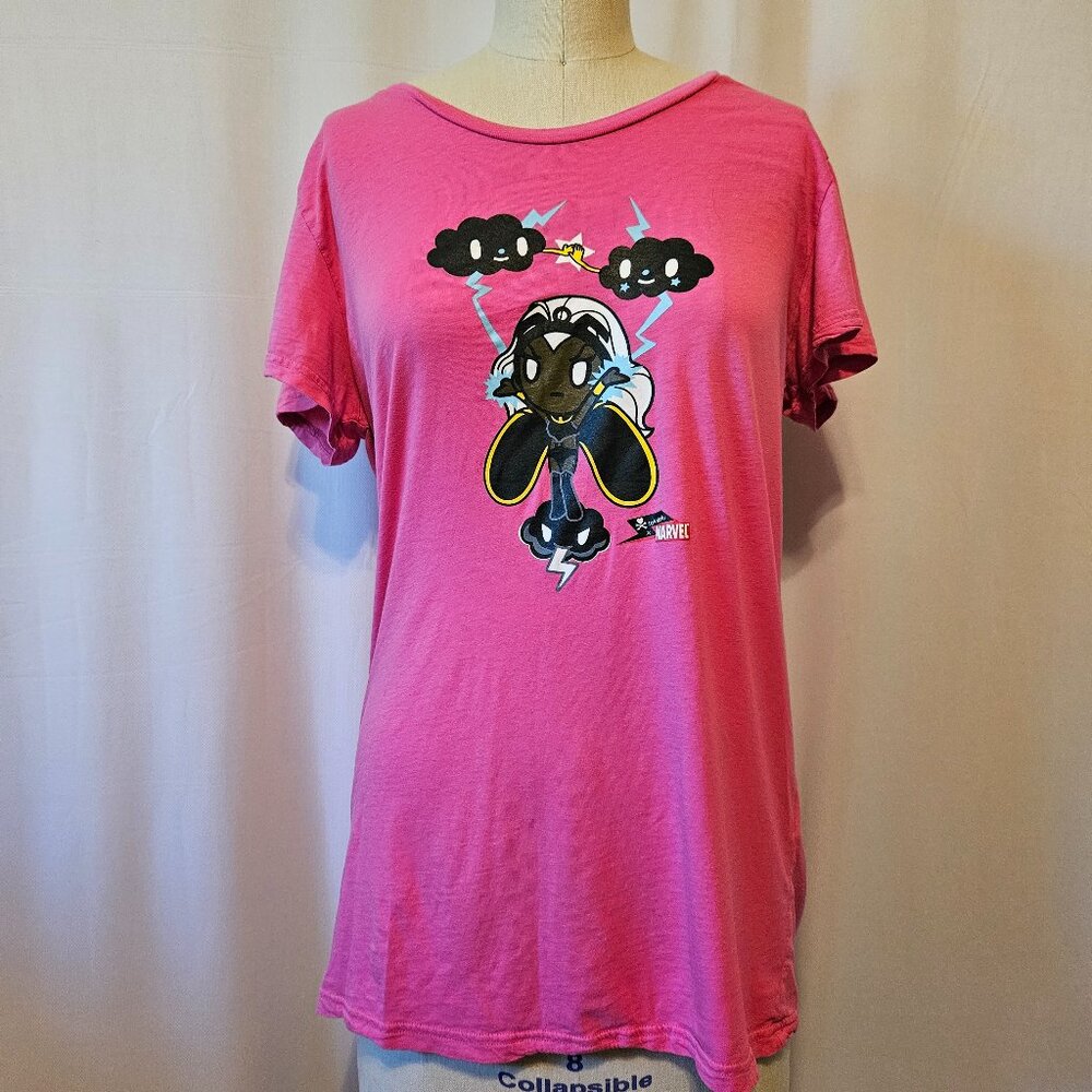 Tokidoki Marvel Storm Women Pink T-Shirt Size XL